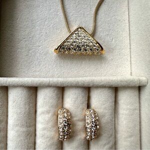 Vintage signed Roman Elegant Minimalist Set, necklace and earrings